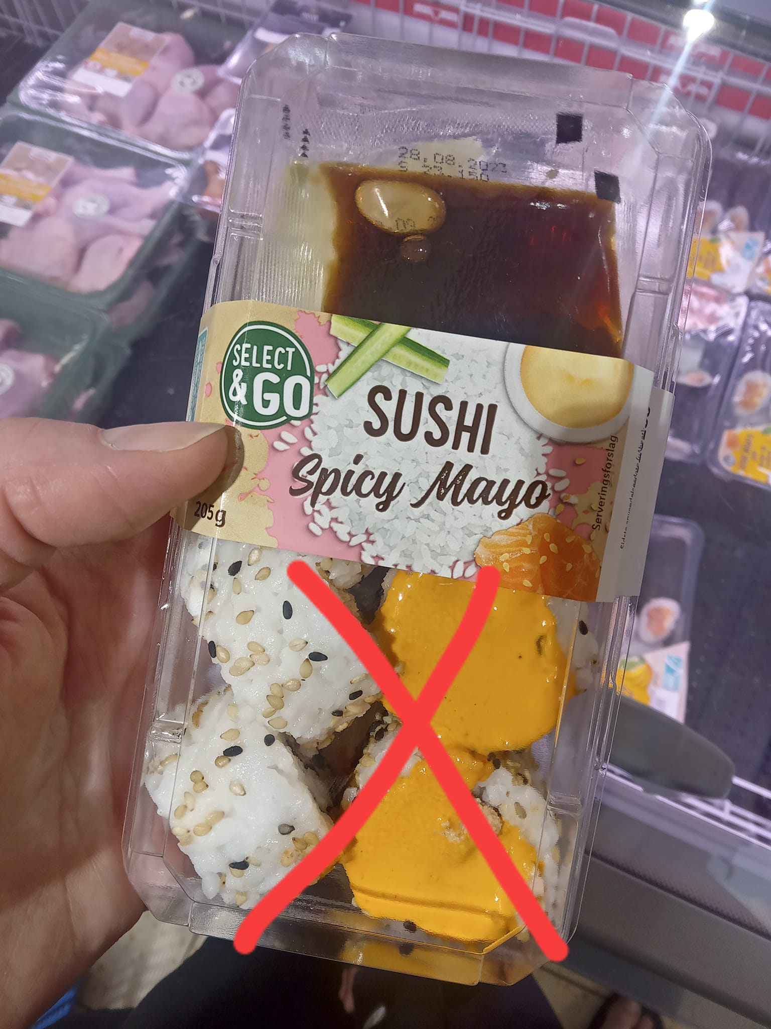 Sushi fra select and go indeholder Saccharin