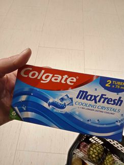 Colgate maxfresh tandpasta indeholder Sodium Saccharine.