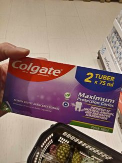Colgate maxfresColgate maximum tandpasta indeholder Sodium Saccharine.